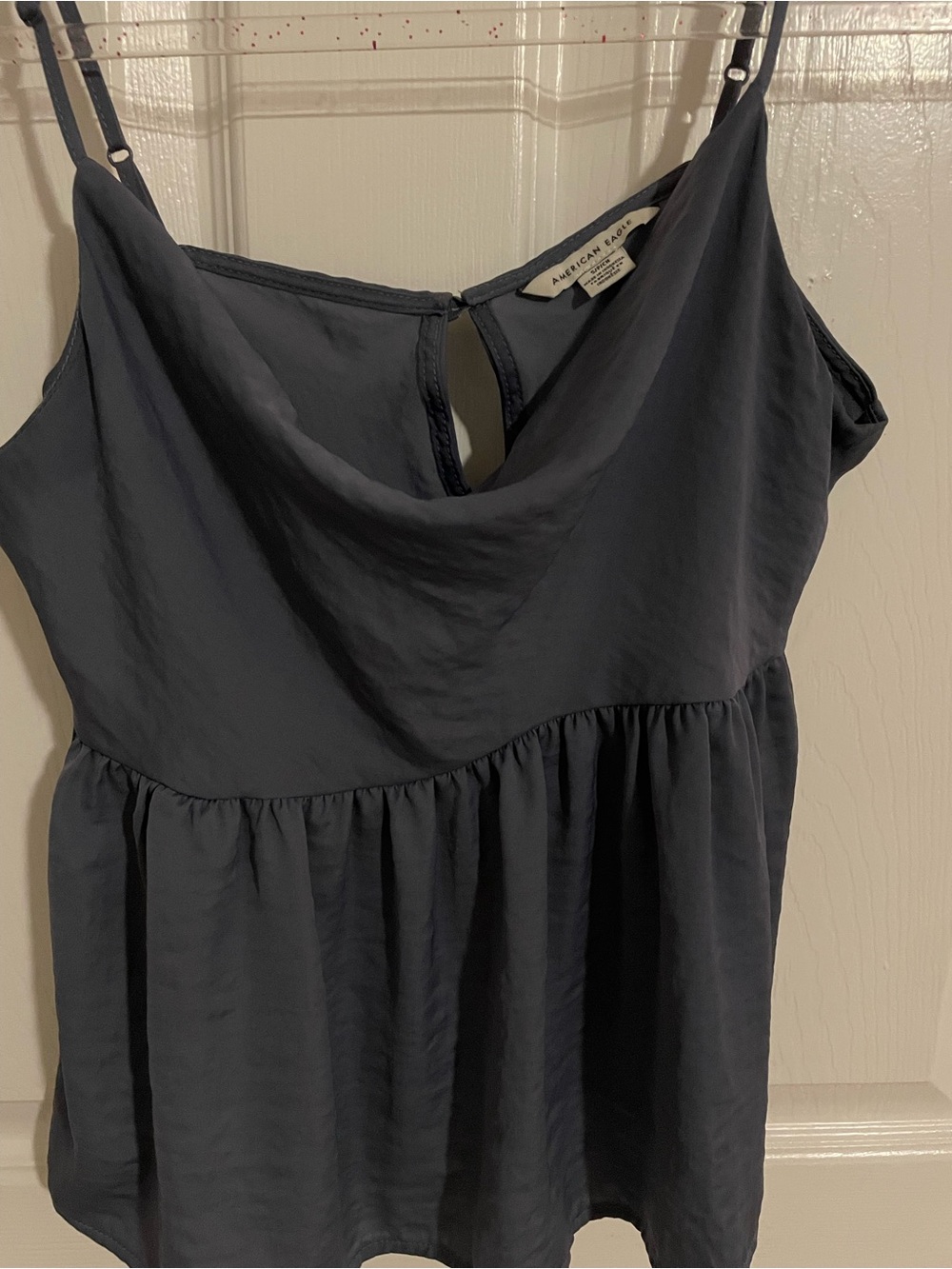 Vintage American eagle gray blue babydoll top